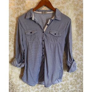 Passport- Pinstripe Button Up